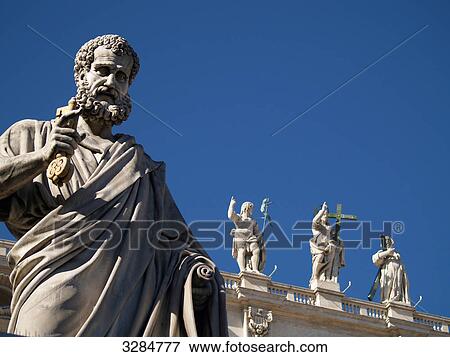 Petrus statue, St. Peter's Square, Rom, Italy View Large Photo Image Stock Photo - Petrus statue, St. Peter's Square, Rom, Italy . Fotosearch