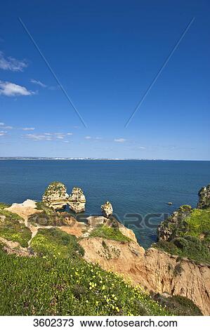 Ponta da Piedade, Lagos, Algarve, Portugal View Large Photo Image Stock Image - Ponta da Piedade, Lagos, Algarve, Portugal . Fotosearch