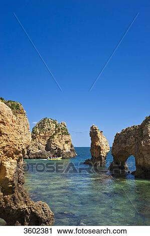 Stock Image - Ponta da Piedade, Lagos, Algarve, Portugal . Fotosearch
