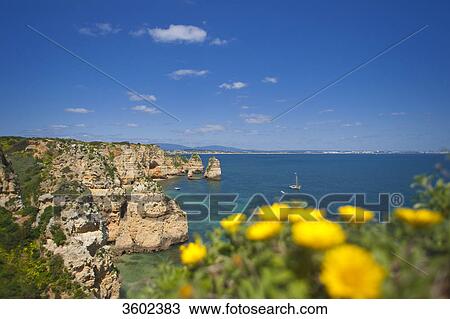 Ponta da Piedade, Lagos, Algarve, Portugal View Large Photo Image Stock Image - Ponta da Piedade, Lagos, Algarve, Portugal . Fotosearch
