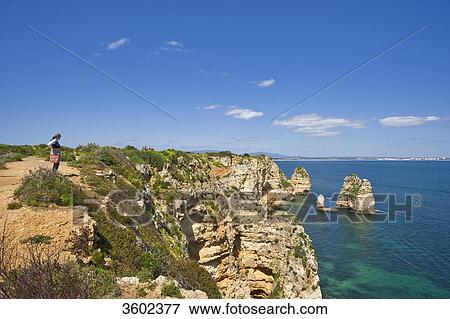 Ponta da Piedade, Lagos, Algarve, Portugal View Large Photo Image Stock Photo - Ponta da Piedade, Lagos, Algarve, Portugal . Fotosearch