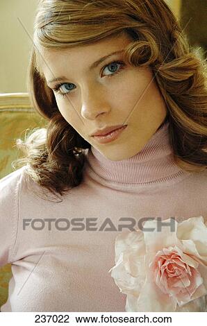 Portrait of young woman posing View Large Photo Image Stock Image - Portrait of young woman posing . Fotosearch