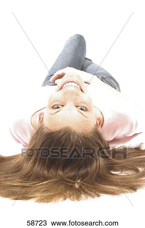 Portrait of young woman smiling View Large Photo Image Stock Image - Portrait of young woman smiling . Fotosearch