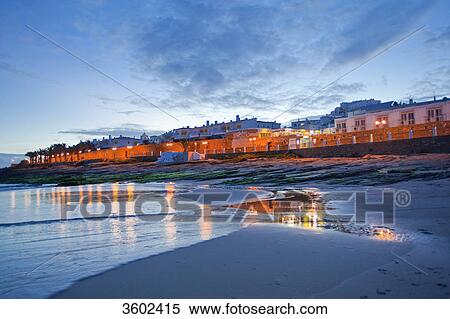 Stock Photography - Praia da Luz in the evening, Algarve, Portugal . Fotosearch