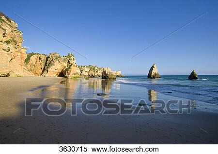 Stock Photography - Praia dos Tres Irmaos, Alvor, Algarve, Portugal . Fotosearch