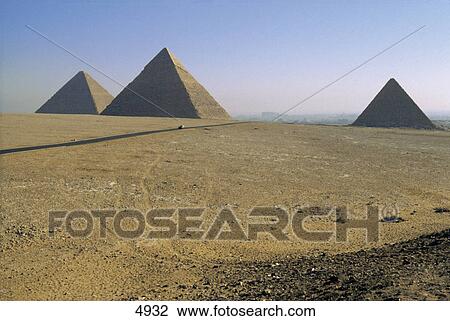 Pyramids on landscape, Pyramid of Mykerinos, Cairo, Egypt View Large Photo Image Stock Image - Pyramids on landscape, Pyramid of Mykerinos, Cairo, Egypt . Fotosearch