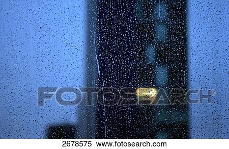 Stock Photography - Raindrops on window glass . Fotosearch