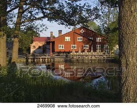 Reflection of house in water, Forsvik, Vastra Gotaland County, Sweden View Large Photo Image Stock Photo - Reflection of house in water, Forsvik, Vastra Gotaland County, Sweden . Fotosearch