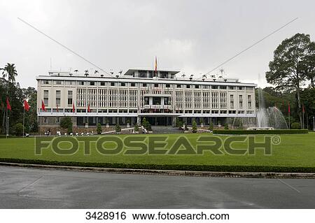 Stock Photograph - Reunification Palace, Ho Chi Minh City, Vietnam . Fotosearch