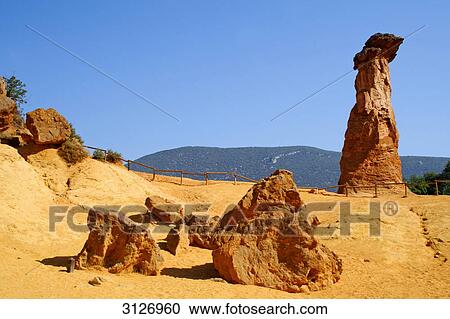Stock Image - Rock formation, Vaucluse, France . Fotosearch
