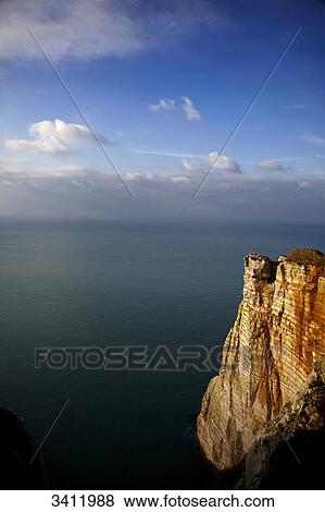 Stock Photo - Rocky coast of Yport, Alabaster coast, Normandie, France, Europe . Fotosearch