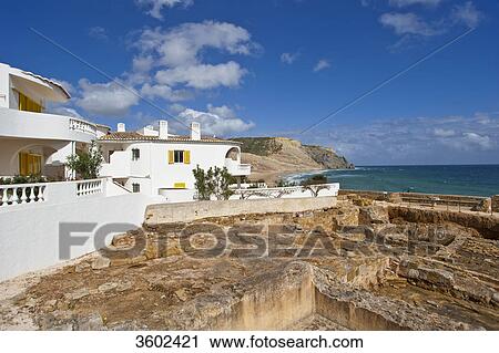 Stock Image - Roman publi bath in Praia da Luz, Algarve, Portugal . Fotosearch