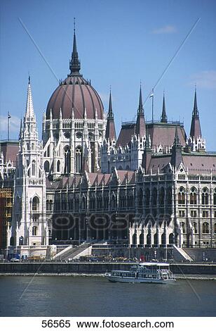 Stock Photography - Side profile of ship in river, Hungary, Europe . Fotosearch