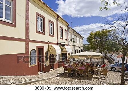 Sidewalk cafe, Silves, Algarve, Portugal View Large Photo Image Stock Photography - Sidewalk cafe, Silves, Algarve, Portugal . Fotosearch