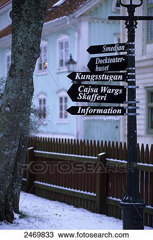 Signpost at roadside, Gammlastan, Sweden View Large Photo Image Stock Image - Signpost at roadside, Gammlastan, Sweden . Fotosearch