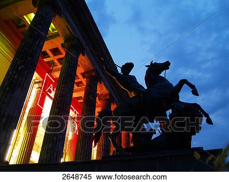 Stock Photography - Silhouette of statues, Berlin, Germany . Fotosearch