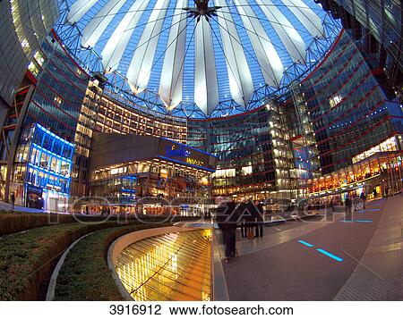 Stock Image - Sony Center, Potsdam Square, Berlin, Germany, Europe . Fotosearch