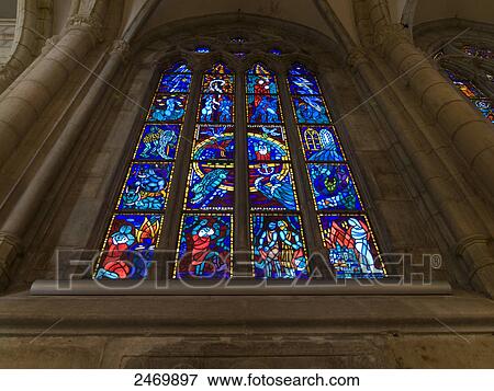 Stained glass window of church, Skara, Vastra Gotaland County, Sweden View Large Photo Image Stock Photo - Stained glass window of church, Skara, Vastra Gotaland County, Sweden . Fotosearch