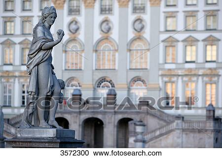 Stock Image - Statue in front of Nymphenburg Palace, Munich, Germany . Fotosearch