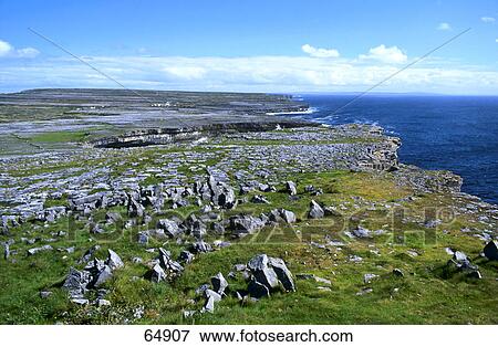 Stones on coast, Dun Aengus, Inishmore Island, Aran Islands, County Galway, Republic Of Ireland View Large Photo Image Stock Photo - Stones on coast, Dun Aengus, Inishmore Island, Aran Islands, County Galway, Republic Of Ireland . Fotosearch