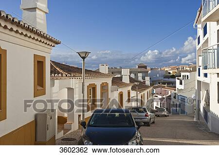 Street in Burgau, Algarve, Portugal View Large Photo Image Stock Image - Street in Burgau, Algarve, Portugal . Fotosearch