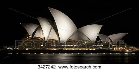 Sydney Opera House at night, Sydney, Australia View Large Photo Image Stock Image - Sydney Opera House at night, Sydney, Australia . Fotosearch