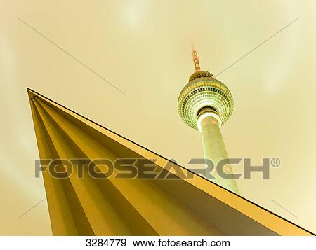 Stock Photo - Television tower Alex, Berlin, Germany . Fotosearch