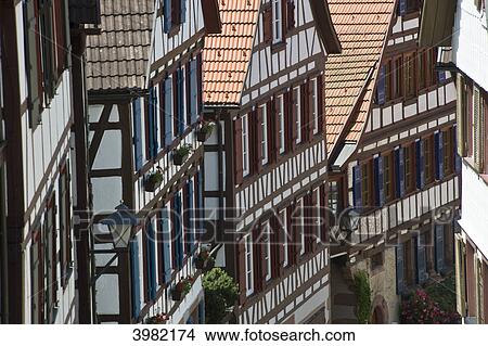 Timbered houses, Schiltach, Baden-Wuerttemberg, Germany, Europe View Large Photo Image Picture - Timbered houses, Schiltach, Baden-Wuerttemberg, Germany, Europe . Fotosearch