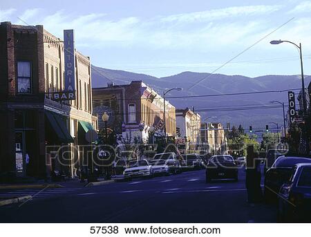 Traffic on road in town, Salida Street, Rocky Mountains, Colorado, USA View Large Photo Image Stock Photo - Traffic on road in town, Salida Street, Rocky Mountains, Colorado, USA . Fotosearch