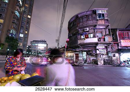 Stock Photo - Traffic on road, Puxi, Shanghai, China . Fotosearch