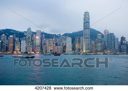 Victoria Harbor, Hongkong Island, Hongkong, China, Asia View Large Photo Image Stock Photo - Victoria Harbor, Hongkong Island, Hongkong, China, Asia . Fotosearch