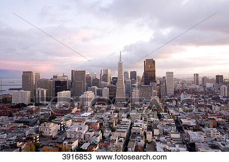 Stock Image - View from Coit Tower, San Francisco, California, USA . Fotosearch