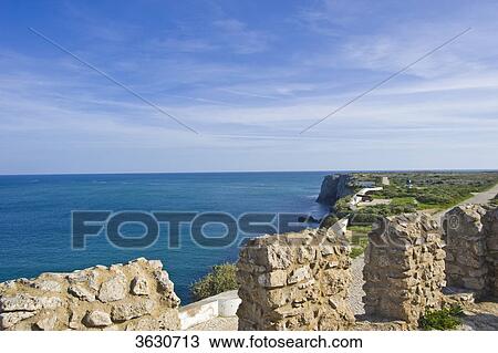 Stock Image - View from Fortaleza de Sagres, Sagres, Algarve, Portugal . Fotosearch