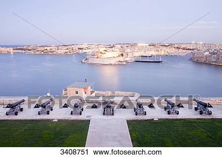 View from the Upper Barracca Gardens to Senglea, Valletta, Malta, Europe View Large Photo Image Stock Image - View from the Upper Barracca Gardens to Senglea, Valletta, Malta, Europe . Fotosearch