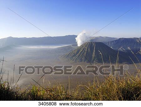 Stock Photo - Vulcano Bromo, Nationalpark Bromo-Tengger-Semeru, Java, Indonesia, Asia . Fotosearch