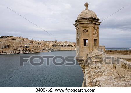 Watch tower of Grand Harbour and Senglea, Valletta, Malta, Europe View Large Photo Image Stock Image - Watch tower of Grand Harbour and Senglea, Valletta, Malta, Europe . Fotosearch