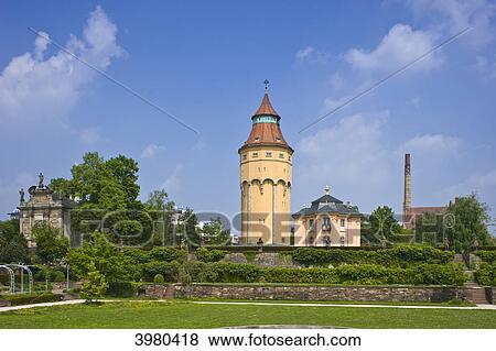 Water tower and Pagodenburg, Rastatt, Baden-Wuerttemberg, Germany, Europe View Large Photo Image Stock Photo - Water tower and Pagodenburg, Rastatt, Baden-Wuerttemberg, Germany, Europe . Fotosearch