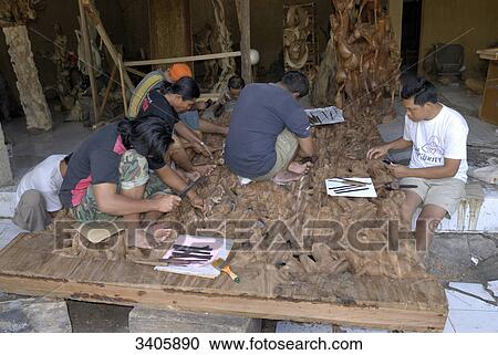 Wood carvers, Mas, Bali, Indonesia, Asia View Large Photo Image Stock Image - Wood carvers, Mas, Bali, Indonesia, Asia . Fotosearch