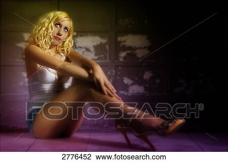 blonde woman with high heels, full shot View Large Photo Image Stock Image - blonde woman with high heels, full shot . Fotosearch