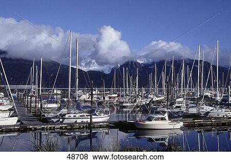 Boats at marina, Seward, Kenai, Alaska, USA View Large Photo Image Stock Photo - Boats at marina, Seward, Kenai, Alaska, USA . Fotosearch