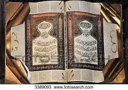 Stock Image - Book, Blue Mosque, Amman, Jordan, Asia . Fotosearch