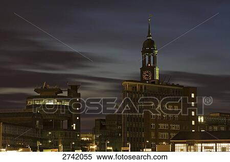 Buildings in city against dusky sky, St. Michaelis, Hamburg, Germany View Large Photo Image Stock Photography - Buildings in city against dusky sky, St. Michaelis, Hamburg, Germany . Fotosearch