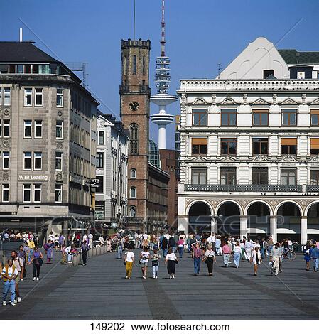 Buildings in city, Hamburg, Germany View Large Photo Image Stock Image - Buildings in city, Hamburg, Germany . Fotosearch