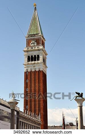 Campanile, Venice, Italy, Europe View Large Photo Image Stock Image - Campanile, Venice, Italy, Europe . Fotosearch