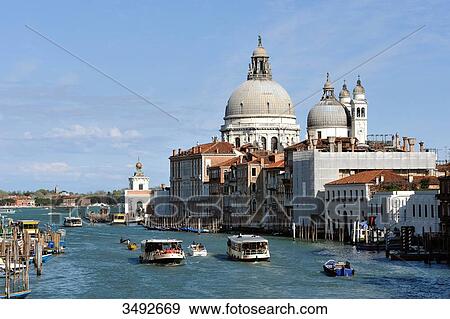Canal Grande and Santa Maria della Salute, Venice, Italy, Europe View Large Photo Image Stock Photo - Canal Grande and Santa Maria della Salute, Venice, Italy, Europe . Fotosearch