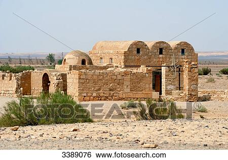 Castle Qusair Amra, Jordan, Asia View Large Photo Image Stock Photograph - Castle Qusair Amra, Jordan, Asia . Fotosearch