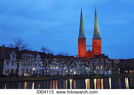 Stock Image - Cathedral, Luebeck, Germany . Fotosearch