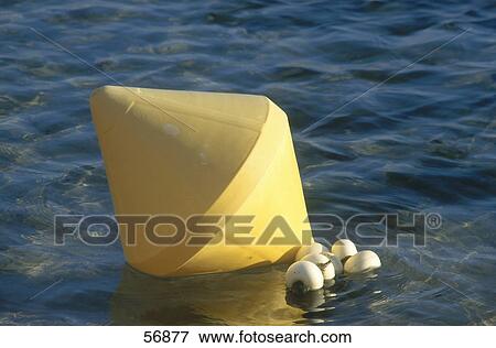 Close-up of buoy floating on water View Large Photo Image Stock Photo - Close-up of buoy floating on water . Fotosearch