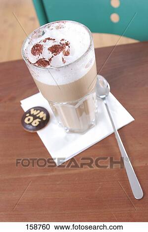 Close-up of cafe macchiato and spoon View Large Photo Image Stock Image - Close-up of cafe macchiato and spoon . Fotosearch