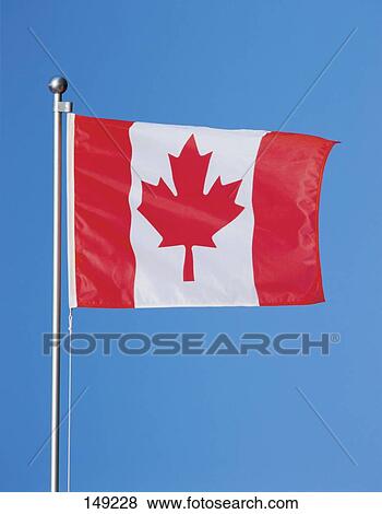 Stock Photo - Close-up of Canadian flag . Fotosearch